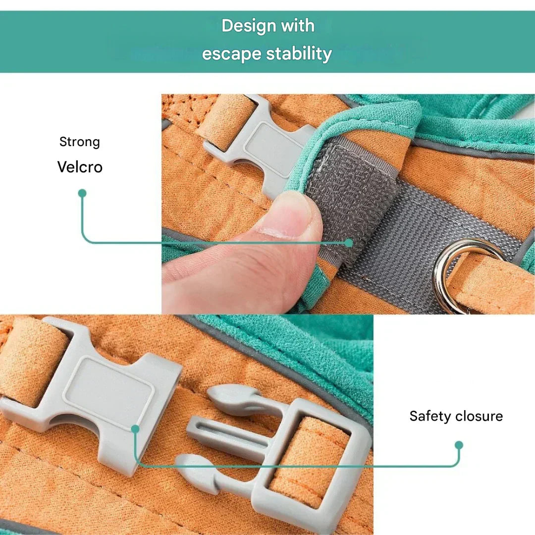 Walk your cat safely with this adjustable, escape-proof cat harness and leash. Provides comfort and security for outdoor exploration.
