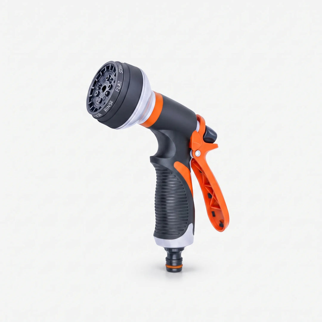 Multi-pattern garden hose sprayer for efficient plant watering, lawn care, and home garden irrigation.
