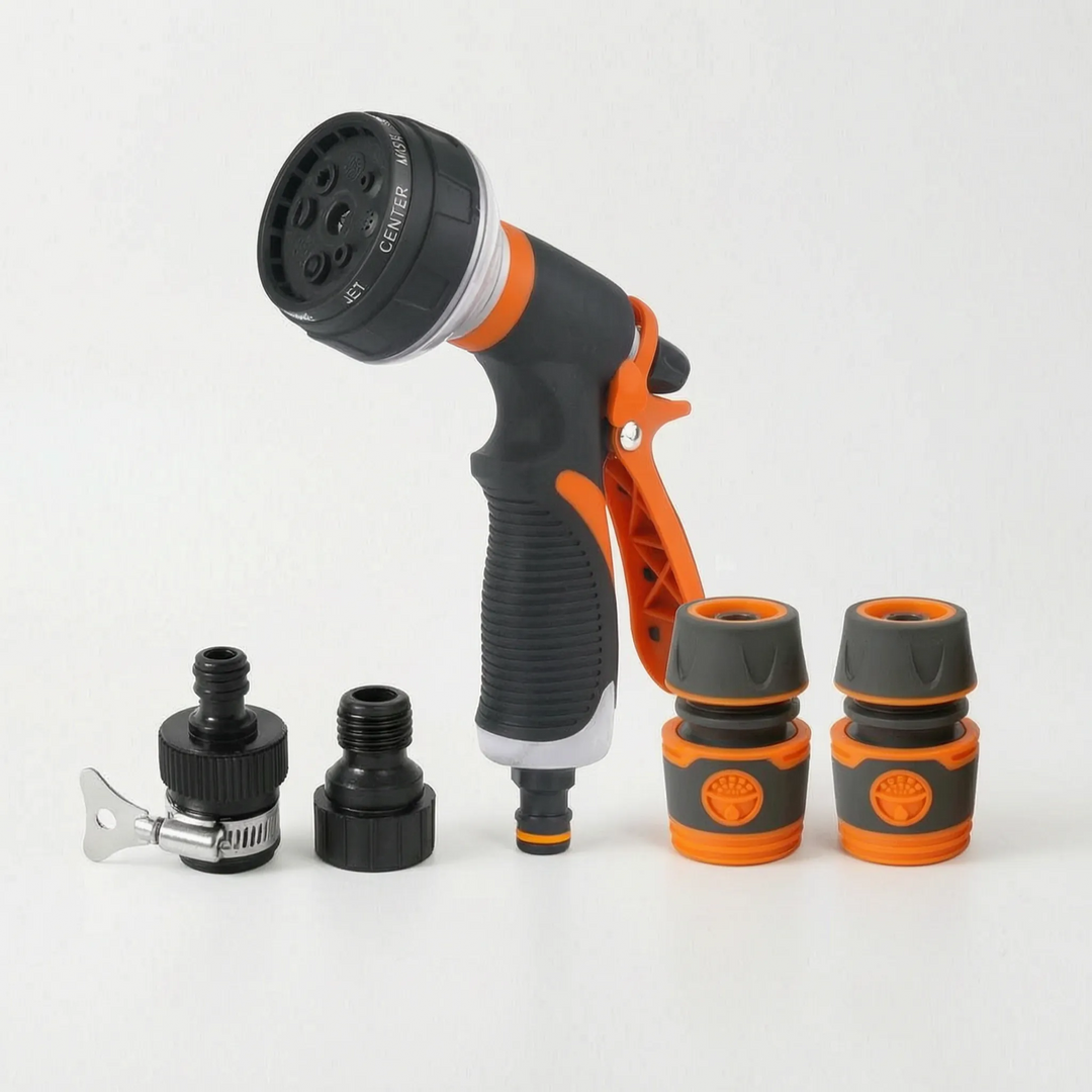 Home garden tool: adjustable water sprayer with multiple patterns for watering, cleaning & irrigation.