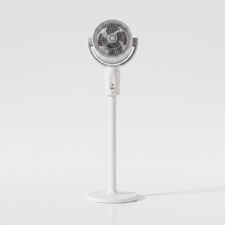 Modern oscillating pedestal fan, ideal for powerful air circulation & cooling in homes & offices.