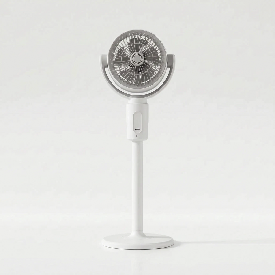 Pedestal fan with adjustable height, quiet operation, and oscillation for effective home & office cooling.