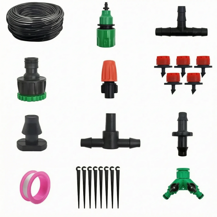 Efficient adjustable dripper providing targeted watering for healthy garden plants and optimal irrigation.