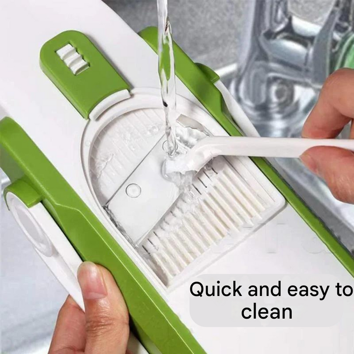 Efficient kitchen gadget: ChopEase Pro adjustable slicer to shred, dice, and slice vegetables for healthy meals.