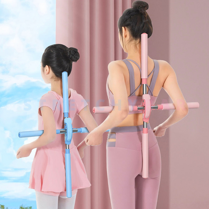 Adjustable neck & back relief bar for muscle stretching, pain management, and improved posture support.