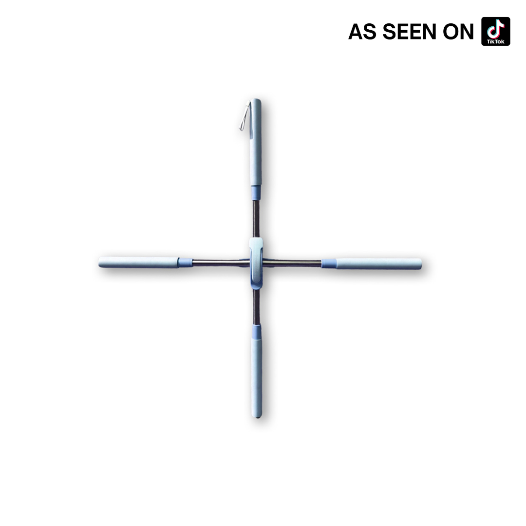 Unisex adjustable bar improving posture, providing deep muscle stretch, and reducing neck & back pain.