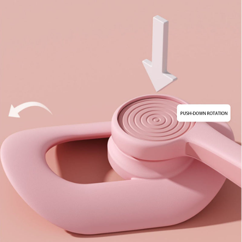 Home workout solution: adjustable resistance fitness device for pelvic floor, thigh, and arm toning.