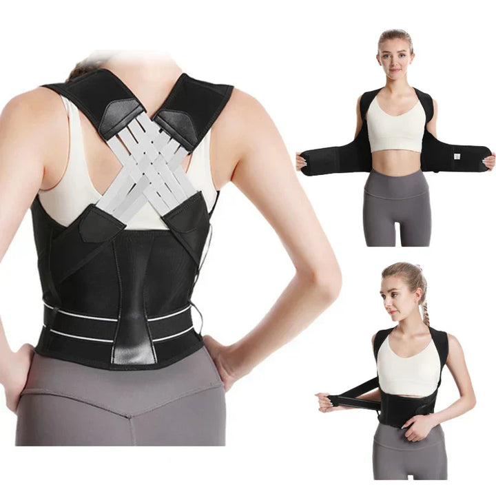 Front view of the women's & children's adjustable posture corrector, featuring breathable material.