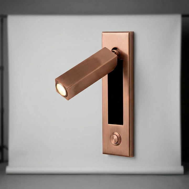 Contemporary adjustable LED wall light for comfortable bedside reading