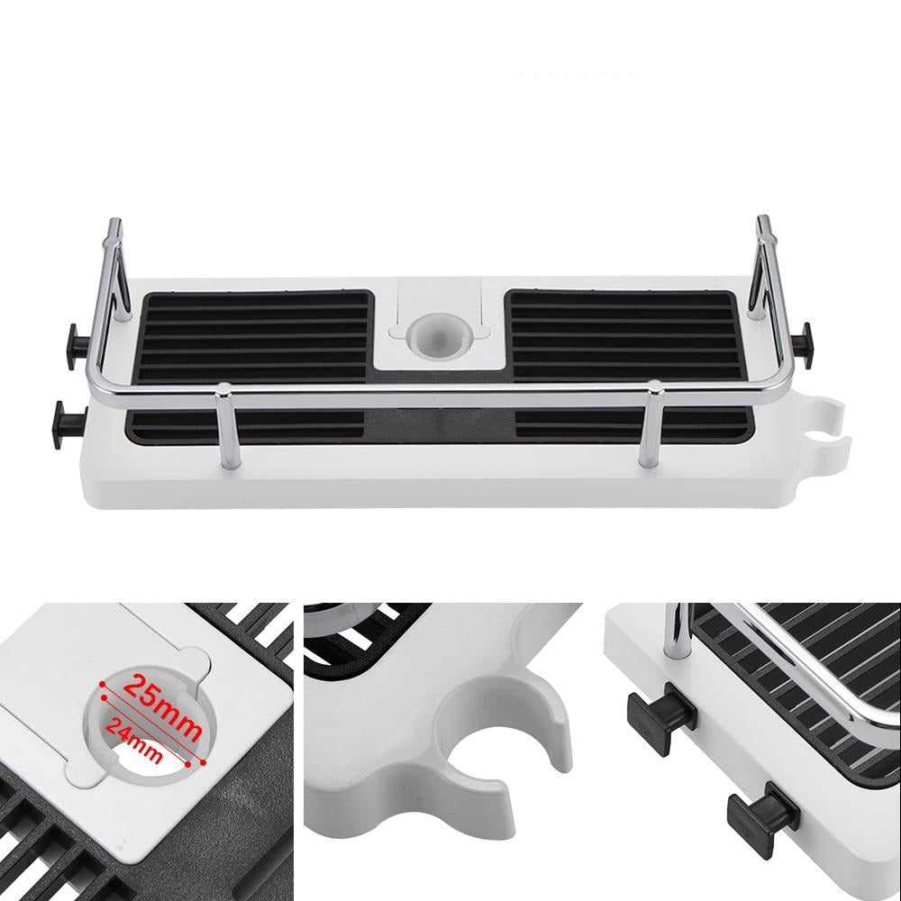 Home improvement solution: adjustable BathShelfGo shower caddy, ideal for all bathroom toiletries and decluttering.