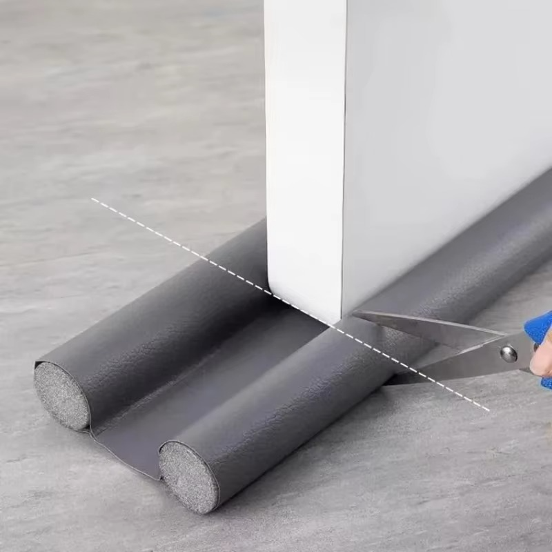 Enhance home comfort with universal adjustable door draft stopper. Blocks noise, drafts, & dust efficiently.