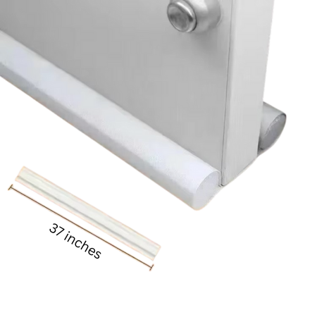Effective under door draft stopper blocking drafts. Adjustable, universal weather stripping for energy saving.