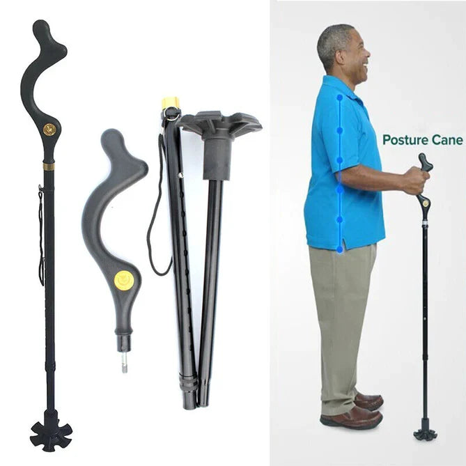 Sturdy adjustable walking stick for seniors, offering reliable mobility aid and excellent balance support.