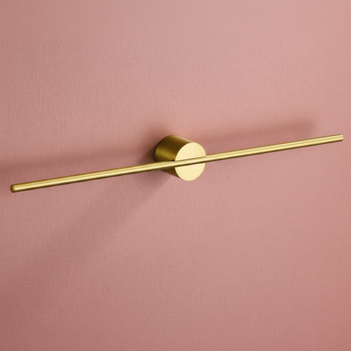 Brushed aluminum adjustable towel rack, ideal for any modern bathroom design
