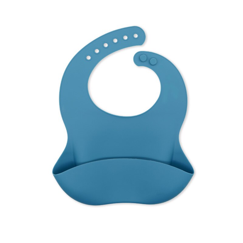 Soft silicone baby bib with playful animal print, waterproof for easy cleanup during toddler feeding.