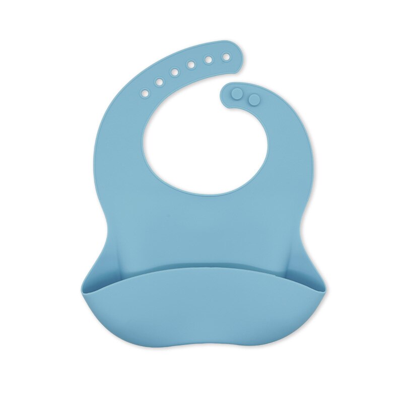 Durable silicone baby bib featuring a fun animal pattern, waterproof and adjustable for growing infants.
