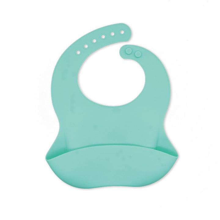 Easy-to-clean silicone baby bib with various animal prints, soft and waterproof for everyday feeding.