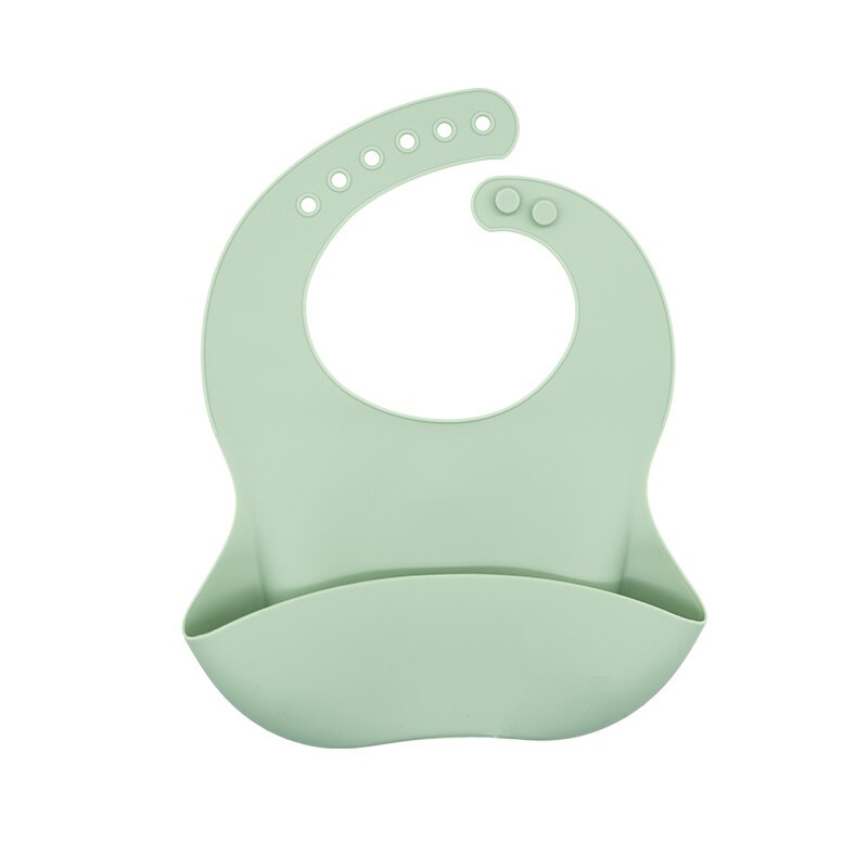 Soft, flexible silicone baby bib with a cute animal theme, waterproof and ideal for messy eaters.