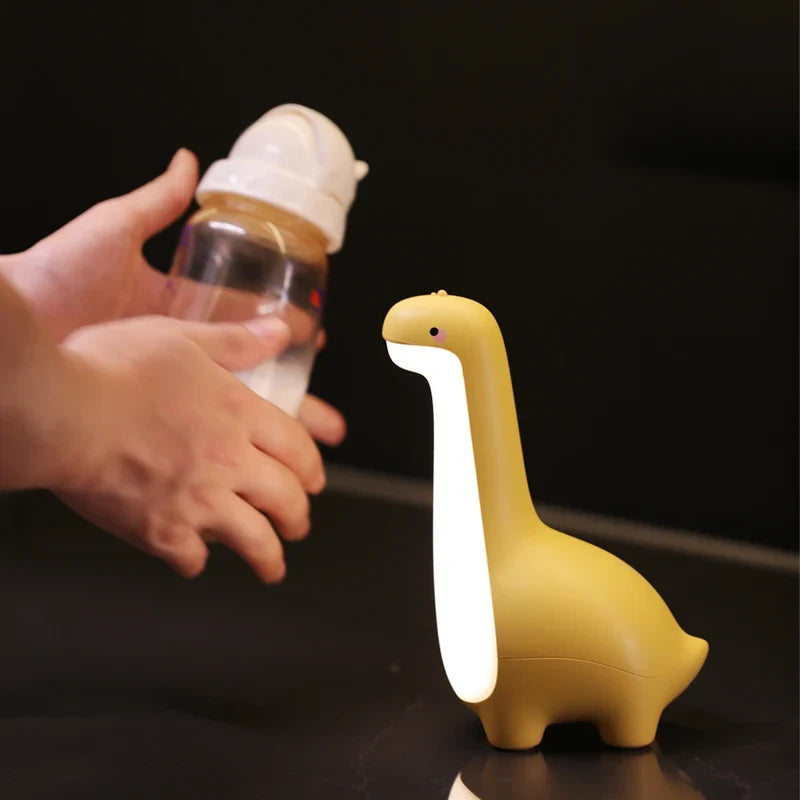 Charming dino silicone night light, an adorable gift for kids' bedrooms & a soothing sleep companion.