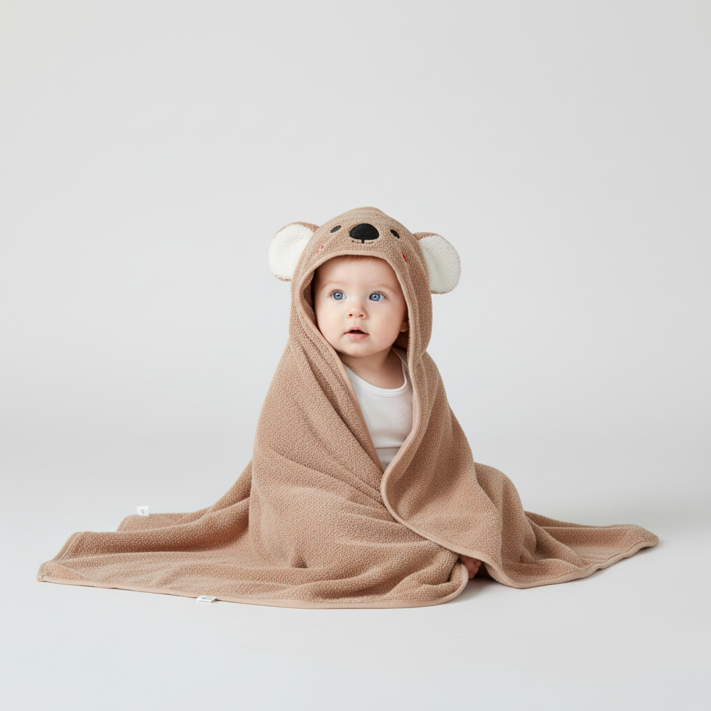 Sweet purple unicorn baby hooded bathrobe, fluffy and absorbent, great baby shower gift idea