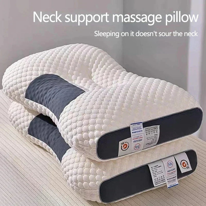 Soft soybean fiber cervical pillow for adults, ideal for comfortable neck support and pain relief during sleep.