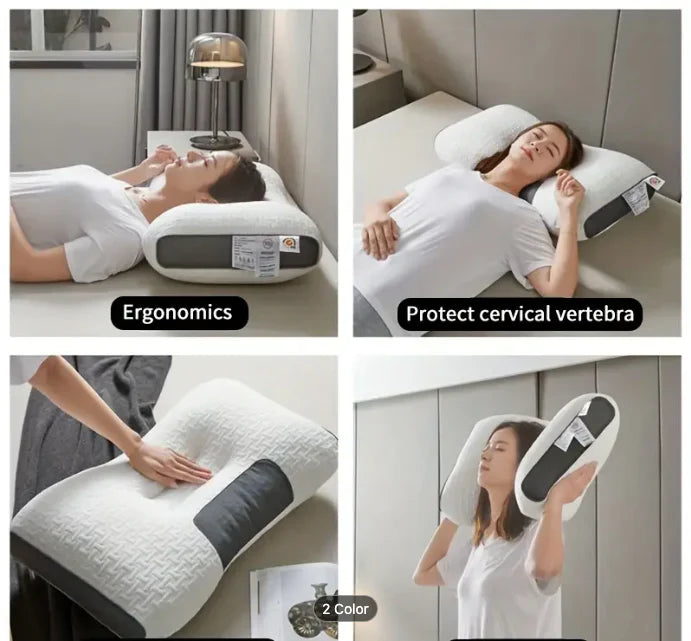 Premium orthopedic cervical pillow for adults, providing ergonomic neck support, pain relief, and comfort sleep.