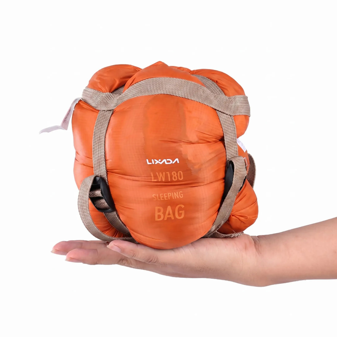 Small packed envelope sleeping bag for adults, ensures comfort during camping and outdoor travel.