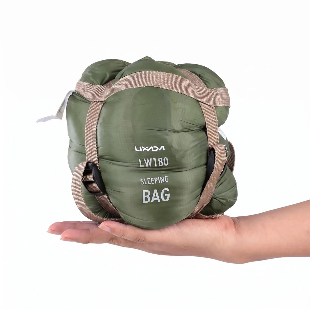 Adult outdoor sleeping bag, highly compact and ultralight, essential gear for any adventure.