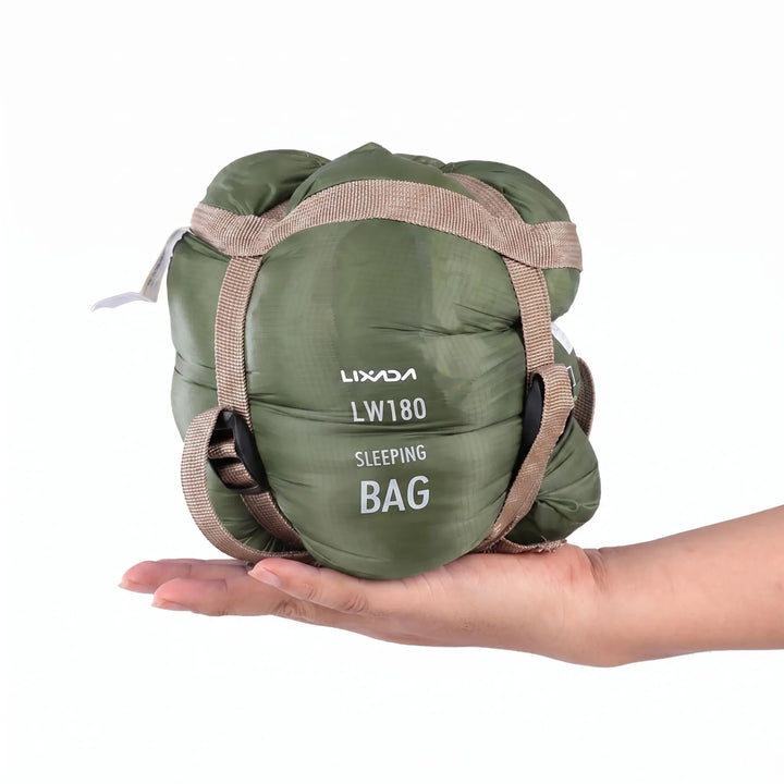 Adult outdoor sleeping bag, highly compact and ultralight, essential gear for any adventure.
