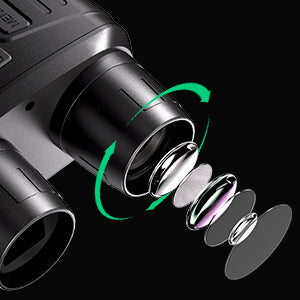 Waterproof digital night vision binoculars for camping, exploring & HD recording of wildlife.