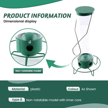 Sleek design advanced squirrel-proof bird feeder. Ideal for backyard birdwatching, keeps wild bird seed safe.