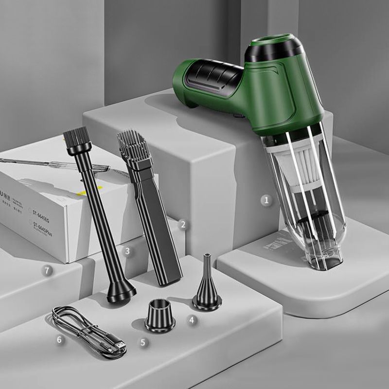 Handheld AeroForce auto vacuum cleaner, showcasing its cleaning capability