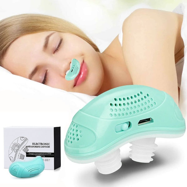 AirEase Micro whisper quiet anti-snoring device, compact & comfortable for restful sleep & improved breathing support.