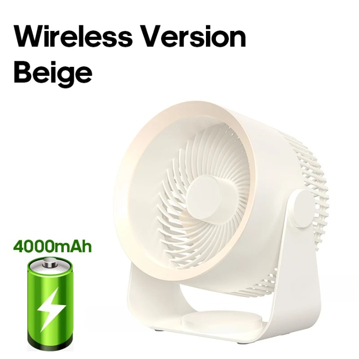 The AirFlex rechargeable fan used outdoors, illustrating its battery-powered freedom for cooling on-the-go.