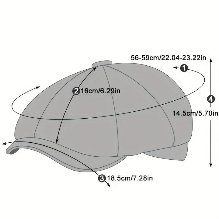 Retro men's casual cap, Alfie lightweight and breathable, suitable for summer