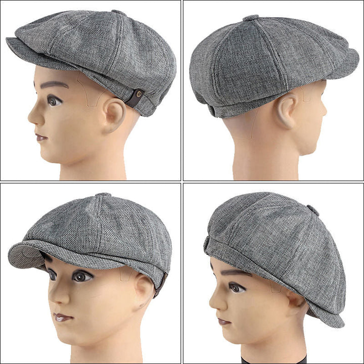 Breathable Alfie men's cap, lightweight knitted retro accessory for spring