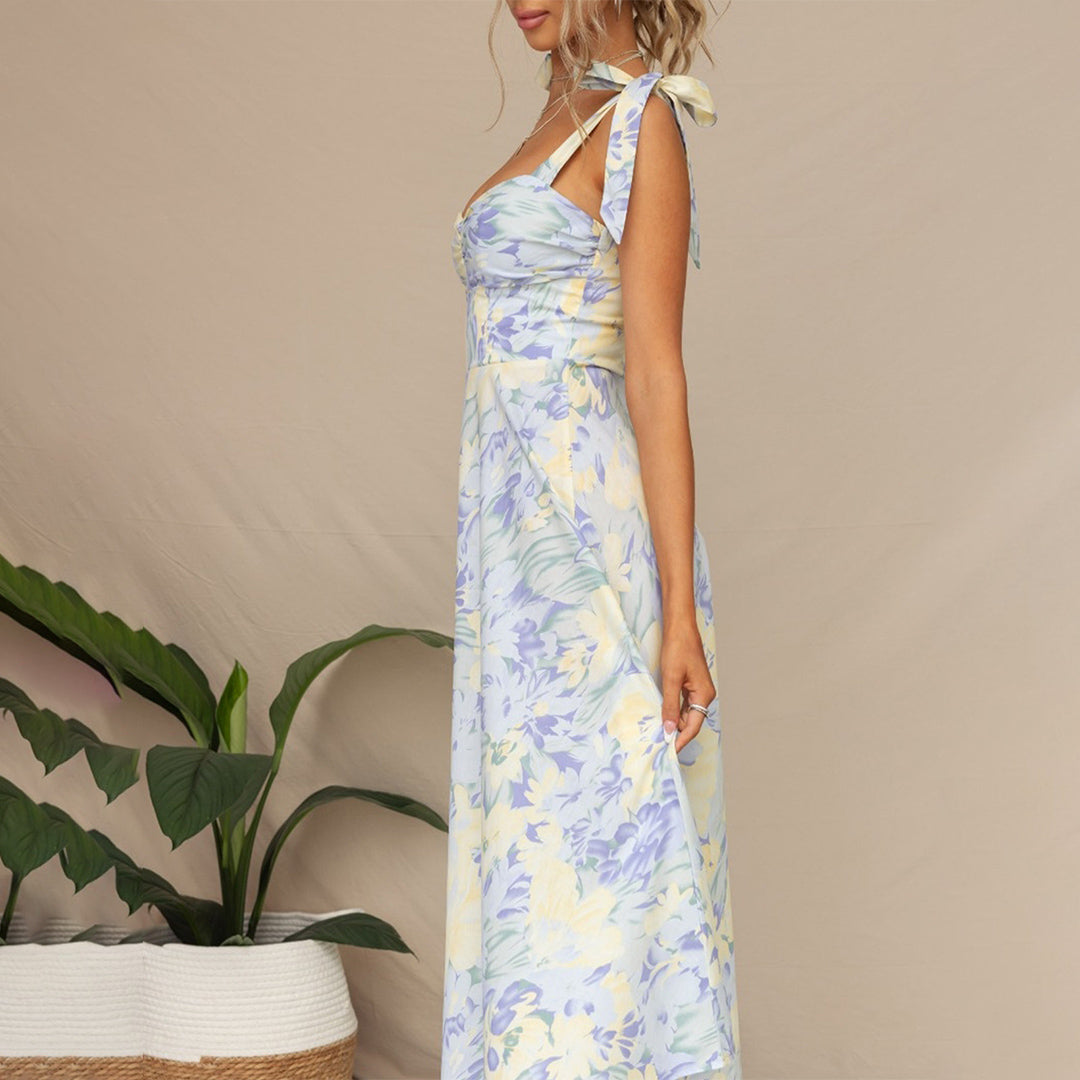 Alina women's flowing midi dress in a polyester blend, ideal for warm weather fashion