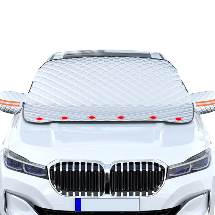 FrostGuardia magnetic car windscreen cover; all-weather frost, snow, sun, UV protection.