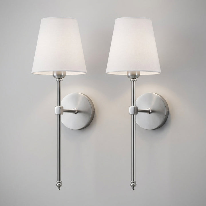 Ambiwell decorative wall lamp set with rechargeable LED, ideal for ambient home decor.