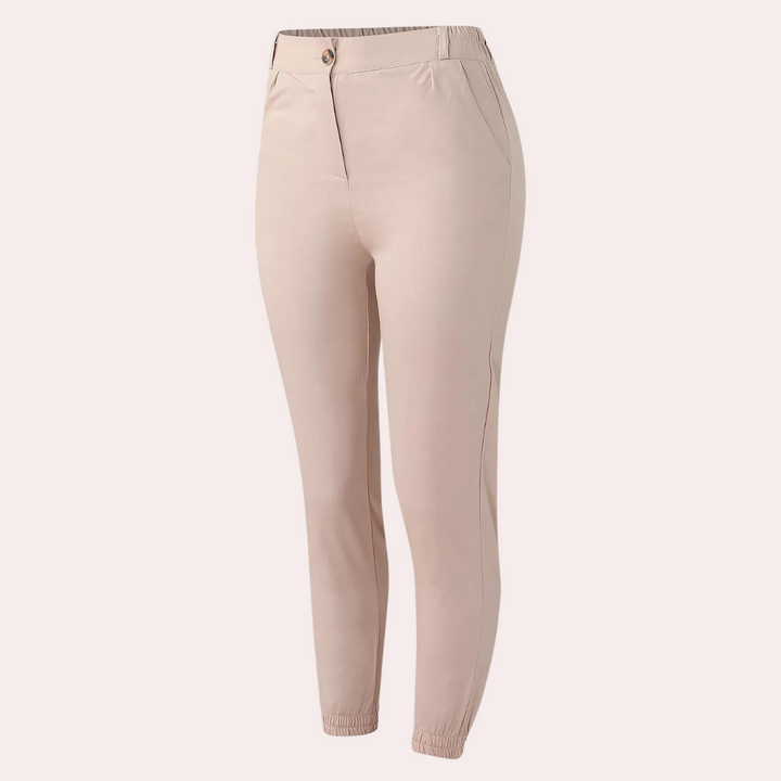 Stylish Amelia women's comfortable slim fit pants. High waist, ankle length, versatile for casual & daily wear.