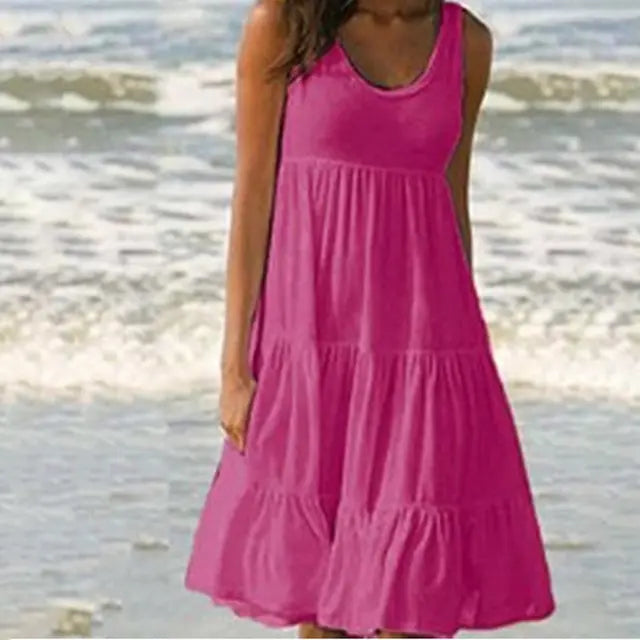 Stylish women's sleeveless party dress by Amelie, short and comfortable