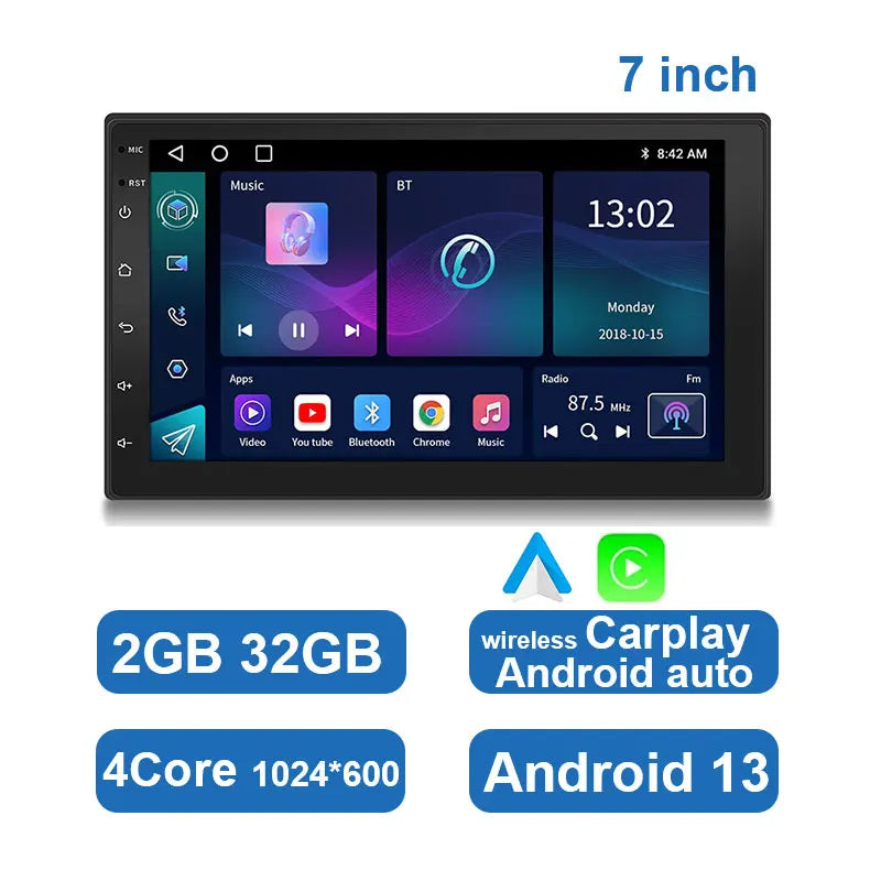 Vehicle accessory: universal Android car stereo, a complete multimedia player with GPS and smartphone link.
