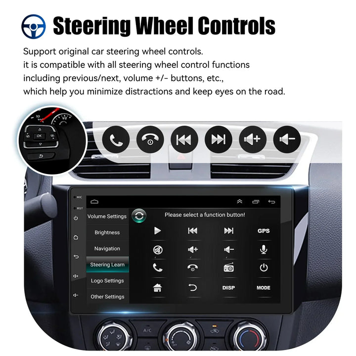 High-resolution touchscreen car stereo, providing easy access to GPS, music, and hands-free calling.