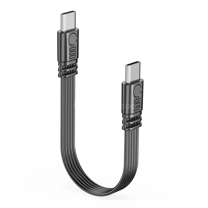 Secure connection of Angled Type-C PowerFlex cable to a tablet for media streaming. (Stable link)
