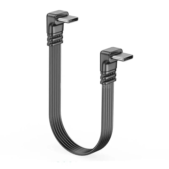 Angled Type-C PowerFlex cable optimizing a car's charging port for driver convenience.