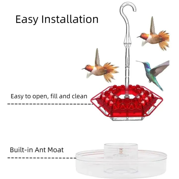 Attract wildlife with this ant-proof outdoor hanging nectar feeder, perfect for hummingbirds.