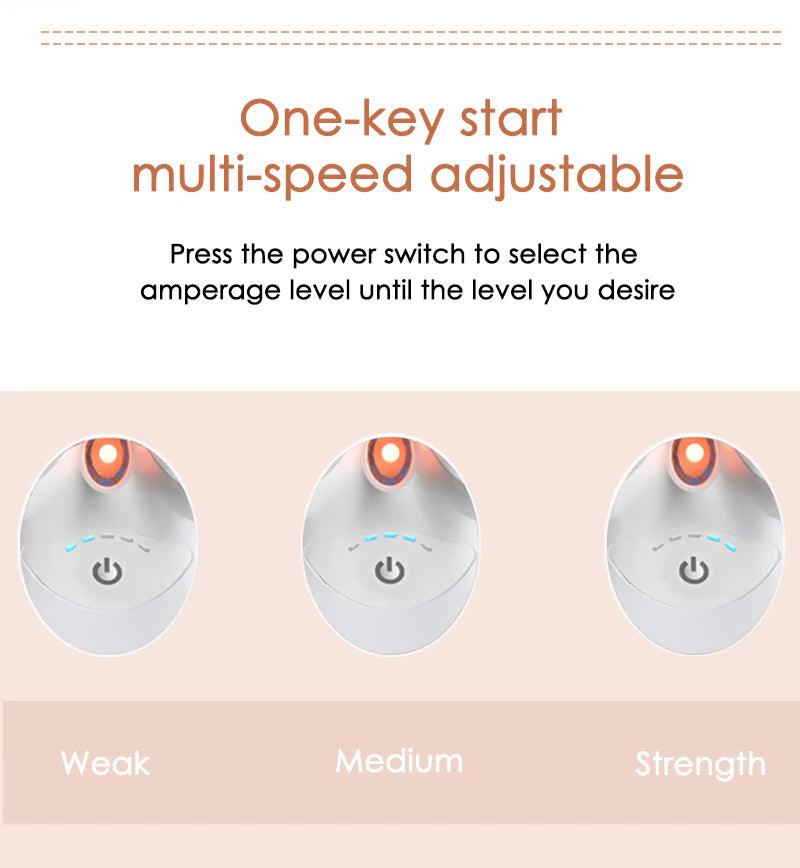Rechargeable microcurrent face massager designed for wrinkle reduction and skin firming.