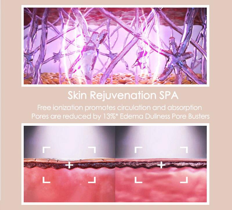 Microcurrent facial massager for lifting & firming skin, enhancing home spa anti-aging treatments.
