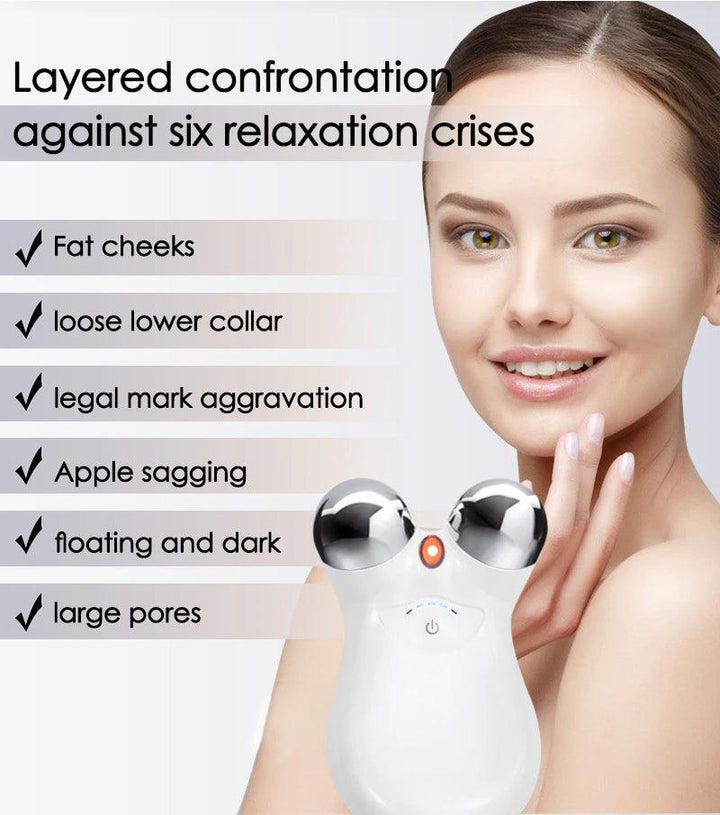 Advanced microcurrent skincare device for effective wrinkle reduction and skin tightening.