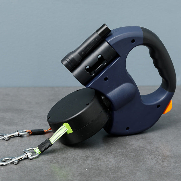 Effortless dual dog walking with this anti-tangle pet leash. Essential dog gear for managing two dogs on outdoor adventures.