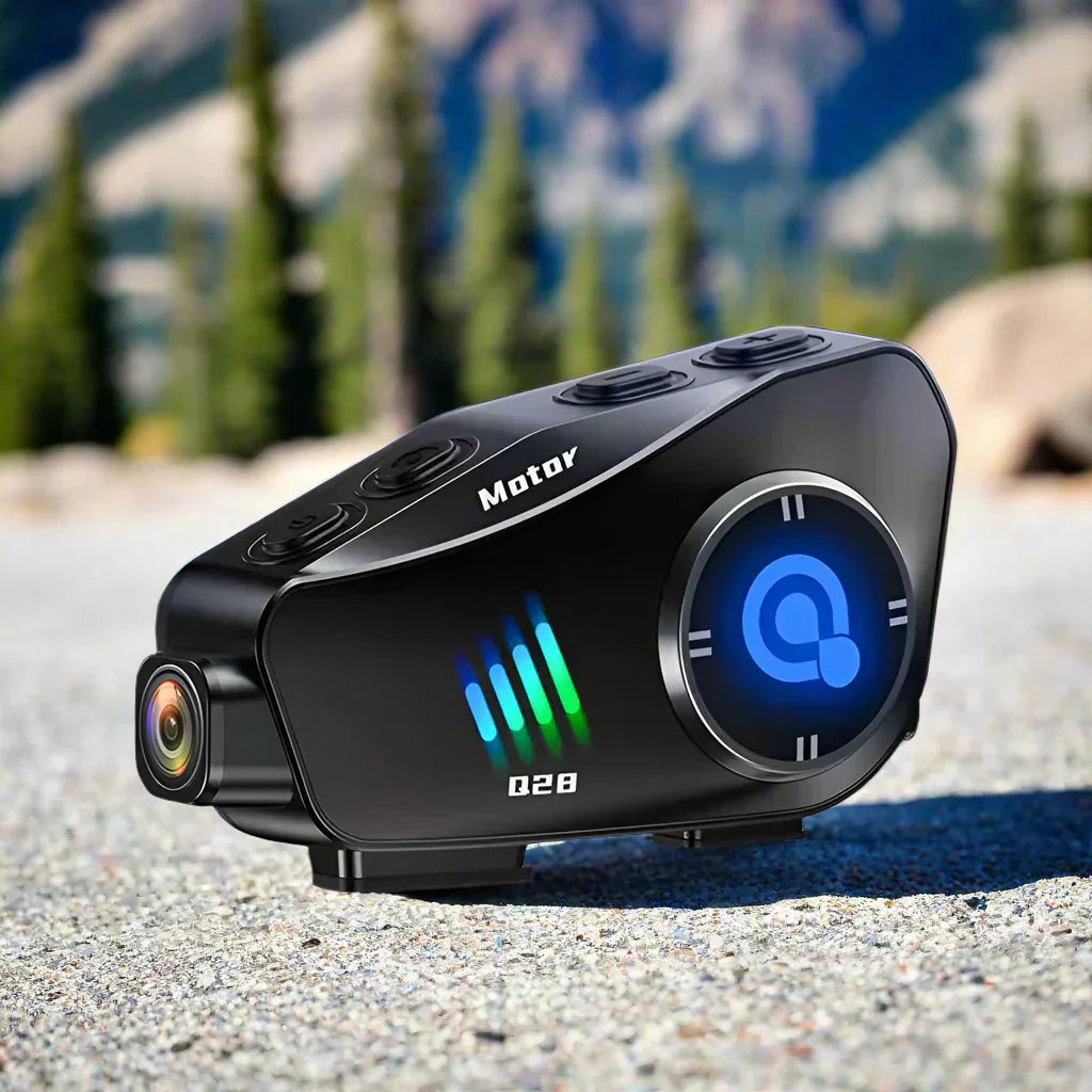ApexRide Motorcycle Helmet Bluetooth Camera 1080P HD, waterproof, with intercom